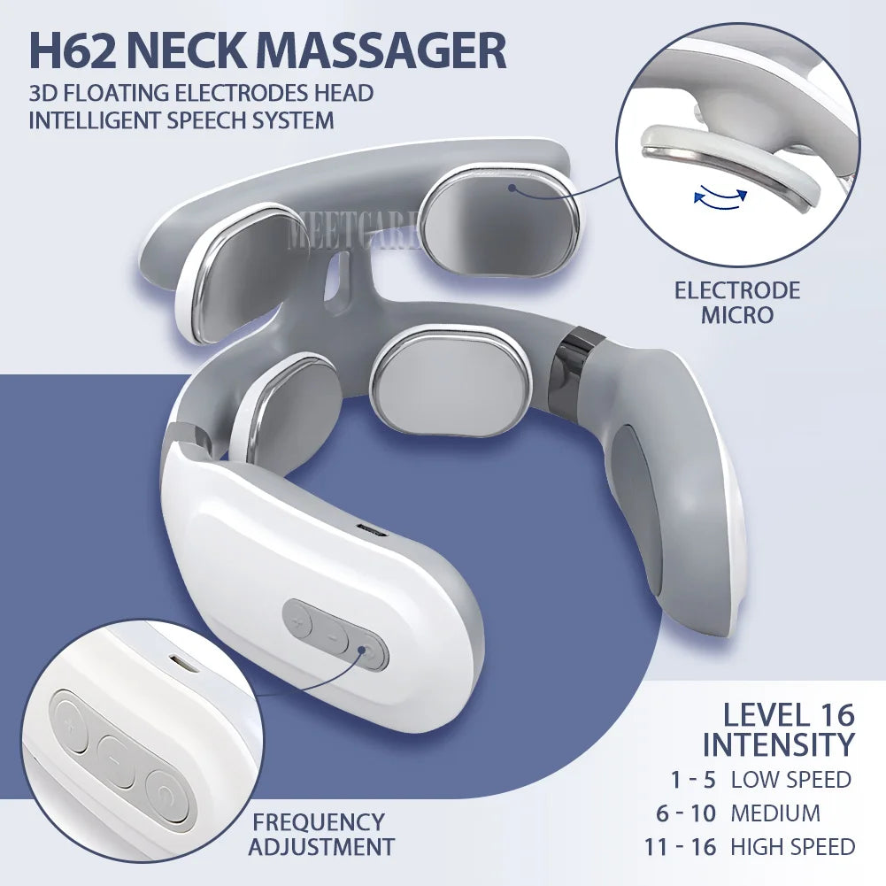 TENS Pulse Back Neck Massage 4 Models Electric Smart Shoulder Cervical Massager Muscle Beating Health Care Tool