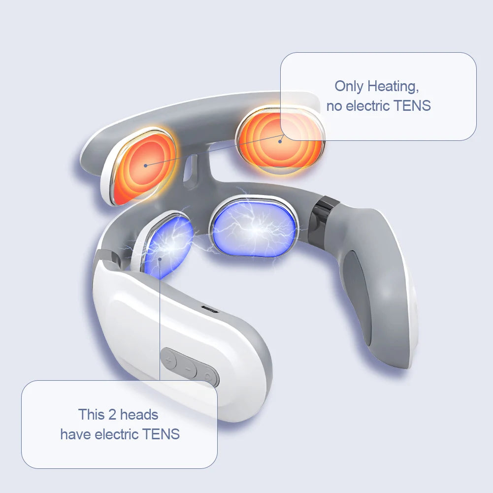 TENS Pulse Back Neck Massage 4 Models Electric Smart Shoulder Cervical Massager Muscle Beating Health Care Tool